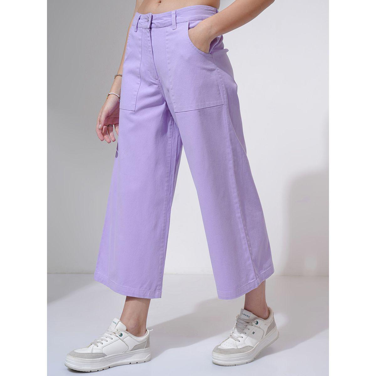 بنطال بأرجل واسعة وخصر متوسط طوكيو توكيز × ستايلي-women-clothing-bottoms-trousers-image-4