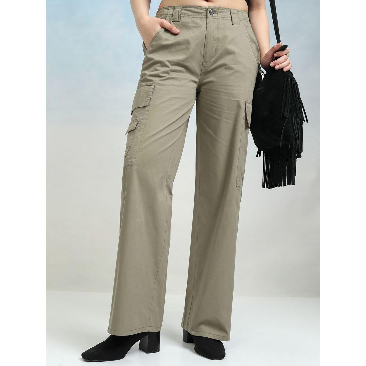 Tokyo Talkies X Styli Solid Mid Rise Straight Leg Trousers with Side Pockets-women-clothing-bottoms-trousers-image-1
