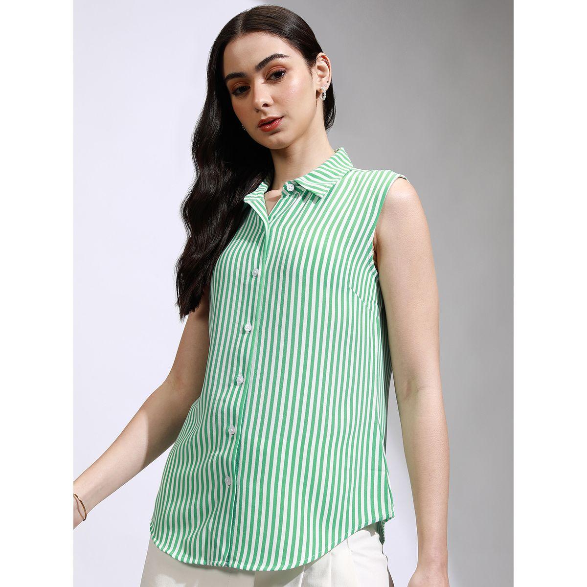 بلوزة قصيرة مخططة وبدون أكمام طوكيو توكيز × ستايلي-women-clothing-tshirts-image-4