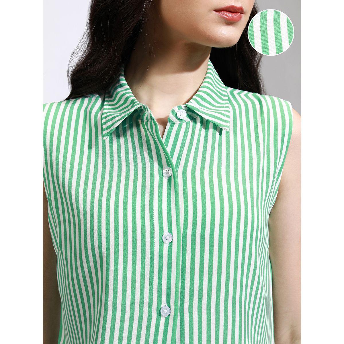 بلوزة قصيرة مخططة وبدون أكمام طوكيو توكيز × ستايلي-women-clothing-tshirts-image-5