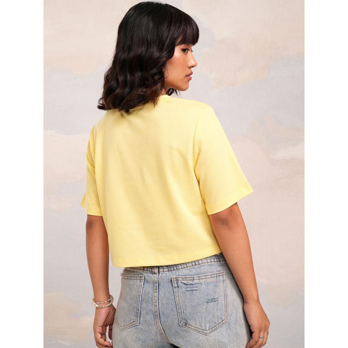 بلوزة سادة قصيرة بياقة دائرية طوكيو توكيز × ستايلي-women-clothing-shirtsandblouses-blouses-image-3