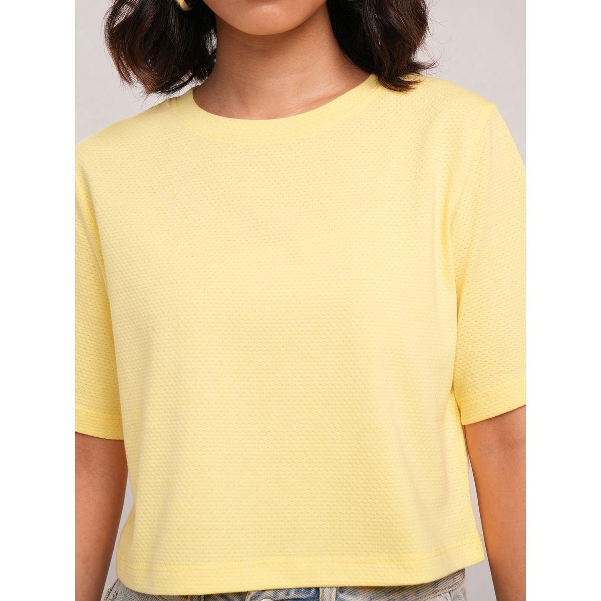بلوزة سادة قصيرة بياقة دائرية طوكيو توكيز × ستايلي-women-clothing-shirtsandblouses-blouses-image-5