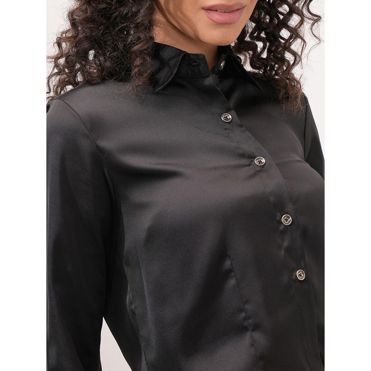 Tokyo Talkies X Styli Solid Satin Collared Shirt-women-clothing-shirtsandblouses-shirts-image-5