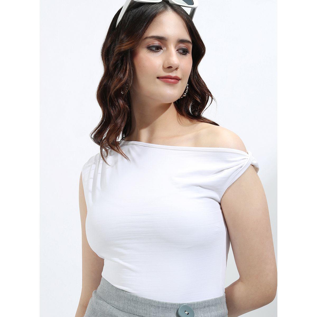 بلوزة سادة بكتف واحد وبدون أكمام طوكيو توكيز × ستايلي-women-clothing-shirtsandblouses-blouses-image-1