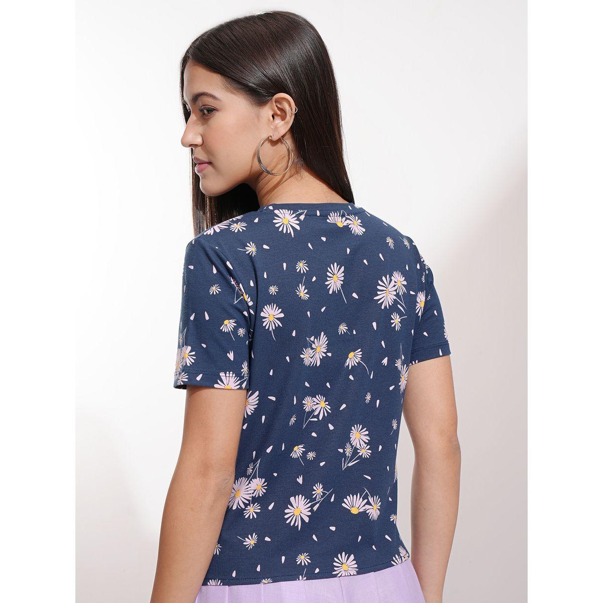 All-Over Floral Print Round Neck Top with Tie-Up Detail-women-clothing-shirtsandblouses-blouses-image-3
