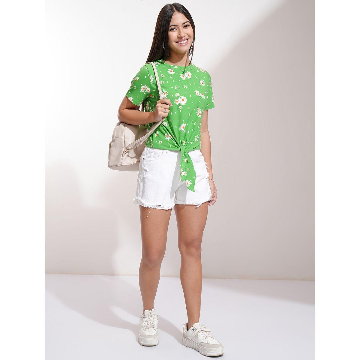 All-Over Floral Print Round Neck Top with Tie-Up Detail-women-clothing-shirtsandblouses-blouses-image-2