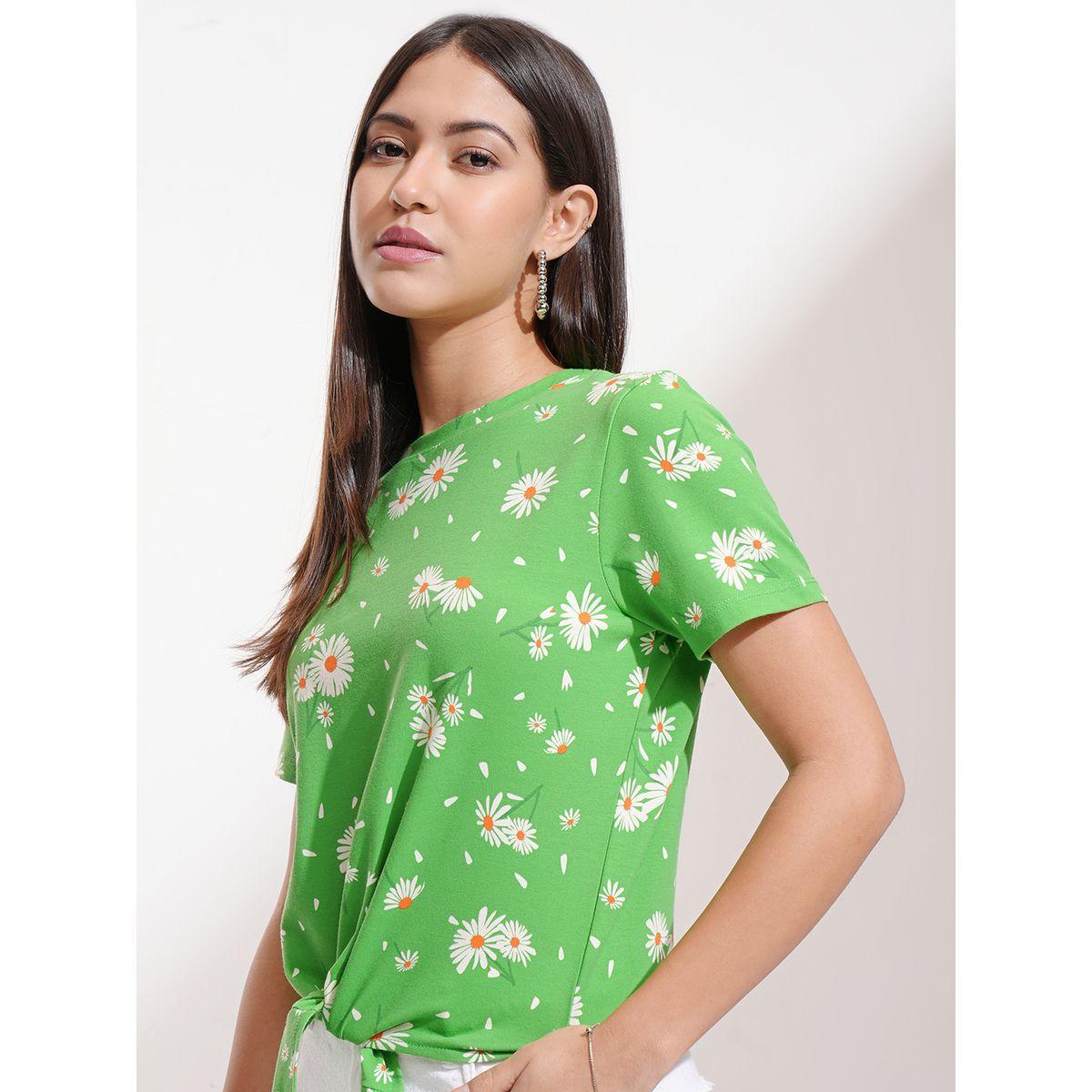 All-Over Floral Print Round Neck Top with Tie-Up Detail-women-clothing-shirtsandblouses-blouses-image-4