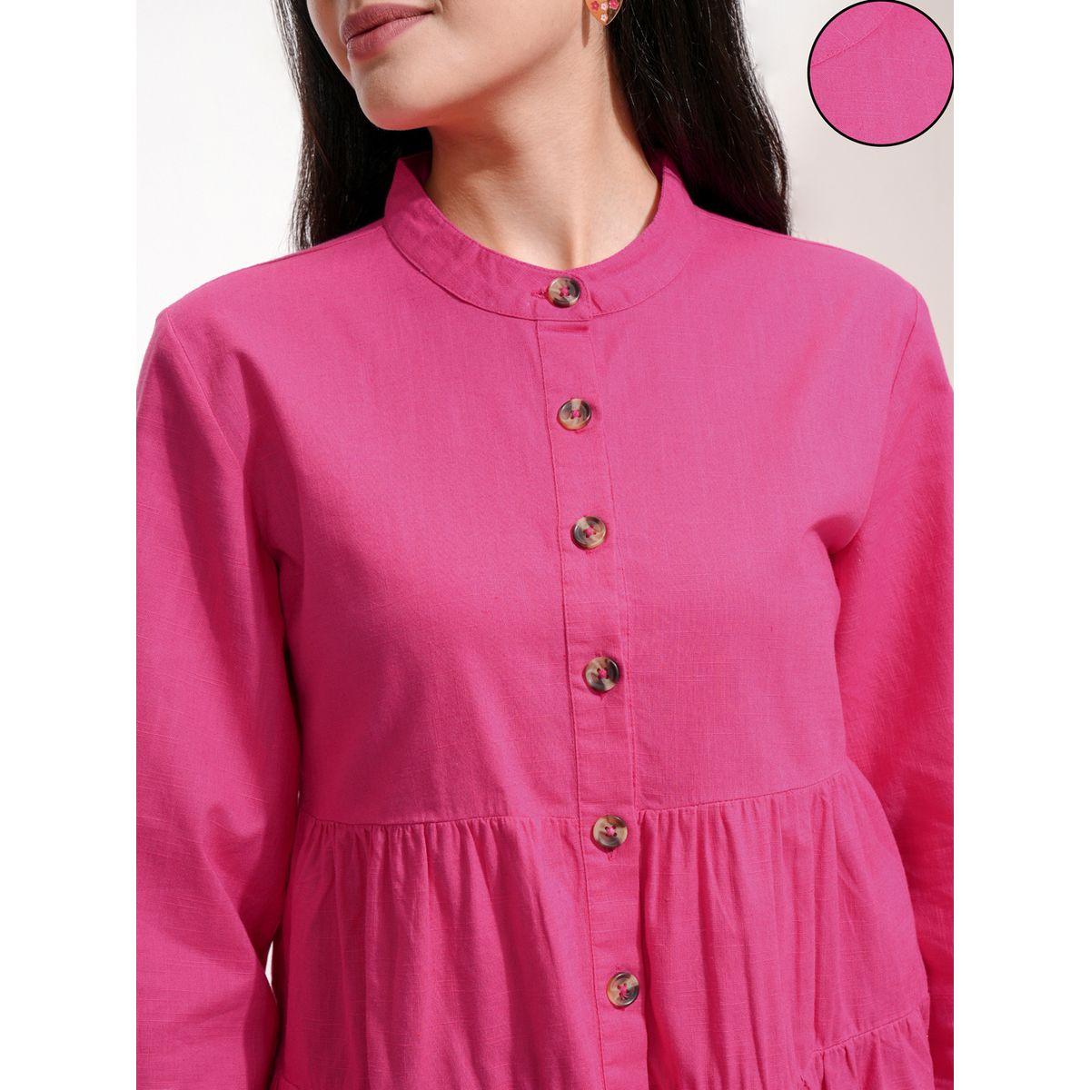 Mandarin Collar Cotton Tiered Top-women-clothing-shirtsandblouses-blouses-image-5