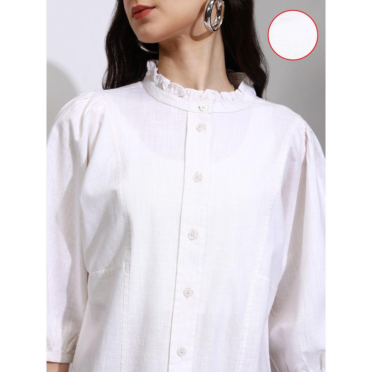 بلوزة بأزرار وأكمام بالون مع ياقة عالية طوكيو توكيز × ستايلي-women-clothing-shirtsandblouses-blouses-image-5