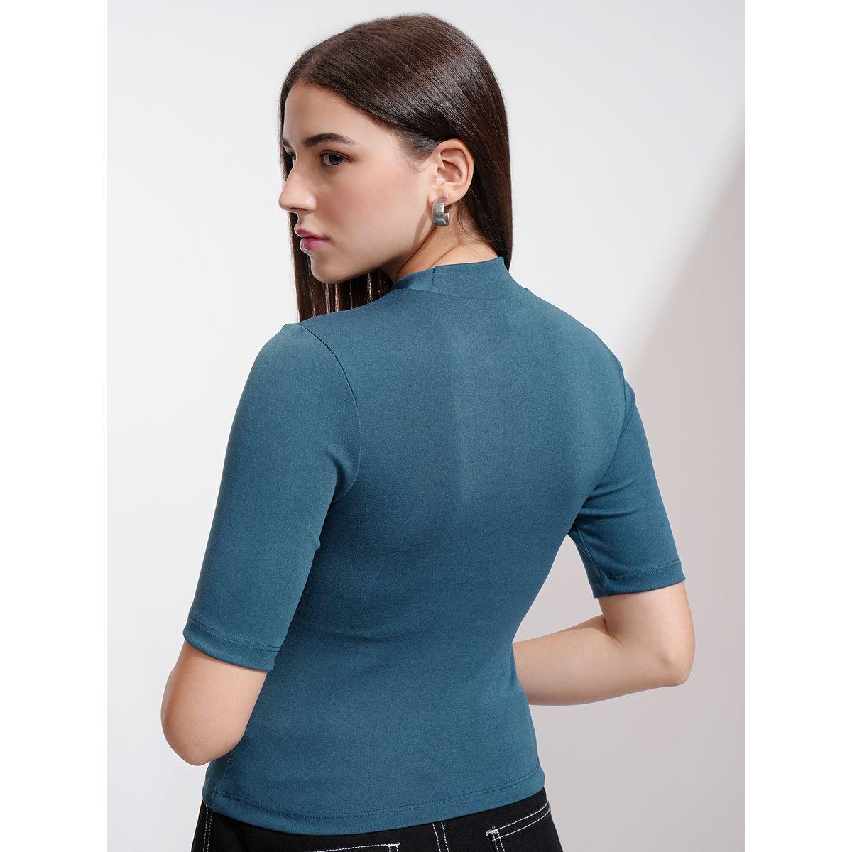 بلوزة سادة محبوكة بياقة عالية طوكيو توكيز × ستايلي-women-clothing-shirtsandblouses-blouses-image-3