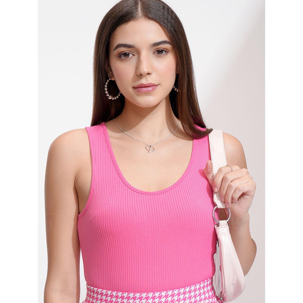 بلوزة بدون بأكمام وياقة عميقة مع تفاصيل بارزة الملمس طوكيو توكيز × ستايلي-women-clothing-shirtsandblouses-blouses-image-1
