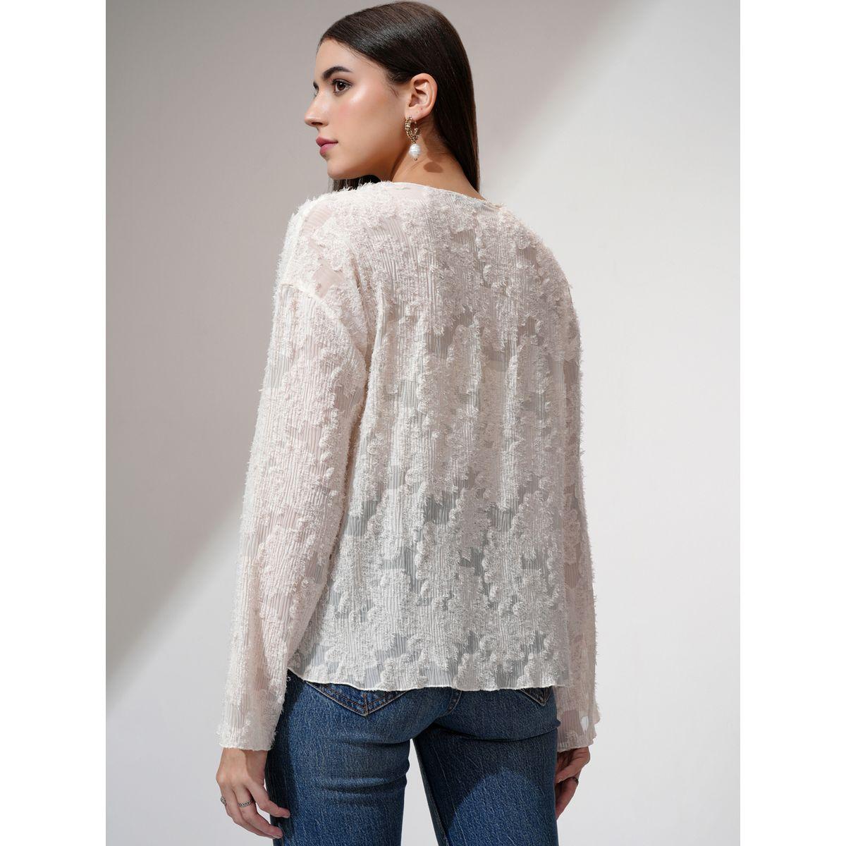 Tokyo Talkies X Styli Regular Fit Textured Round Neck Top-women-clothing-shirtsandblouses-blouses-image-3