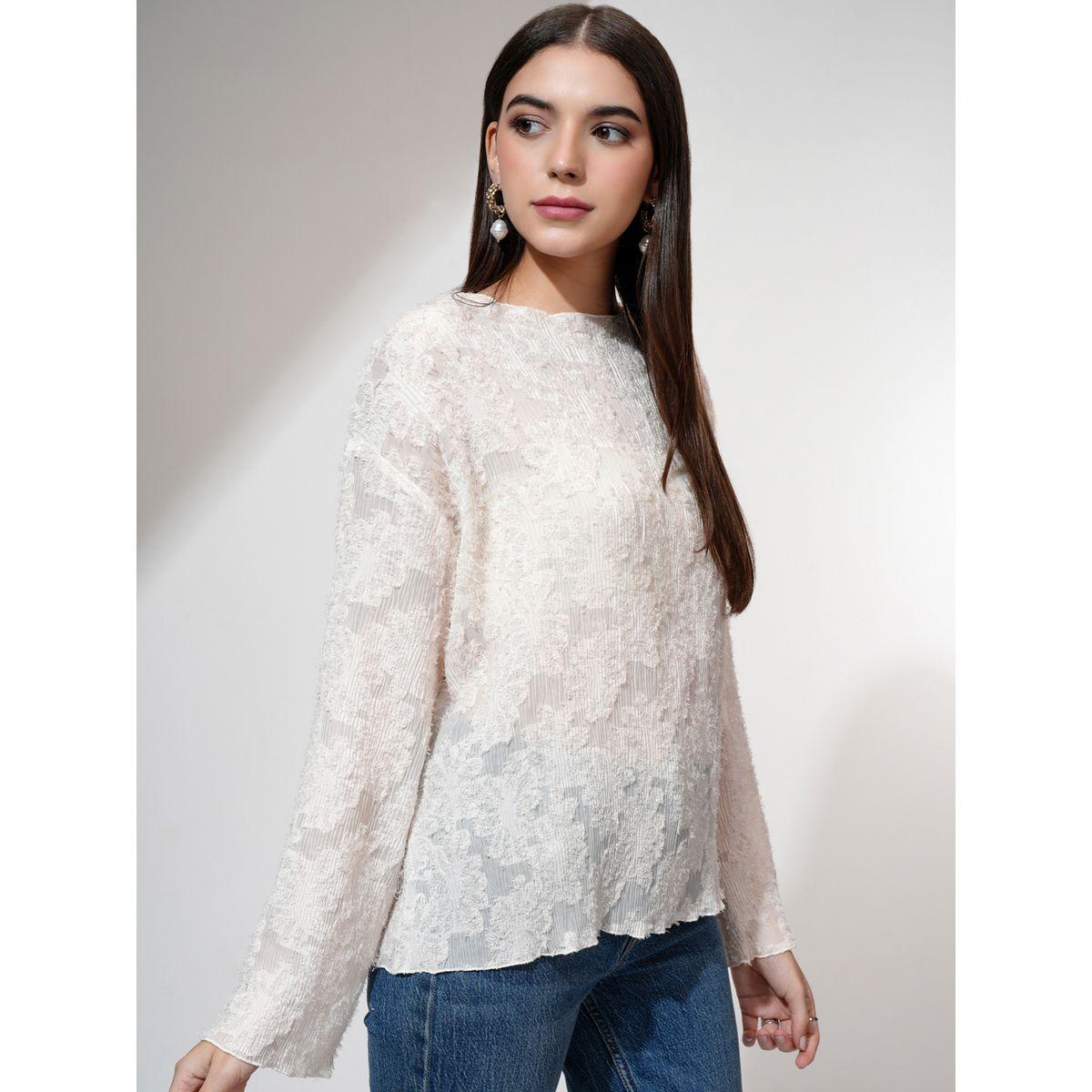 Tokyo Talkies X Styli Regular Fit Textured Round Neck Top-women-clothing-shirtsandblouses-blouses-image-6