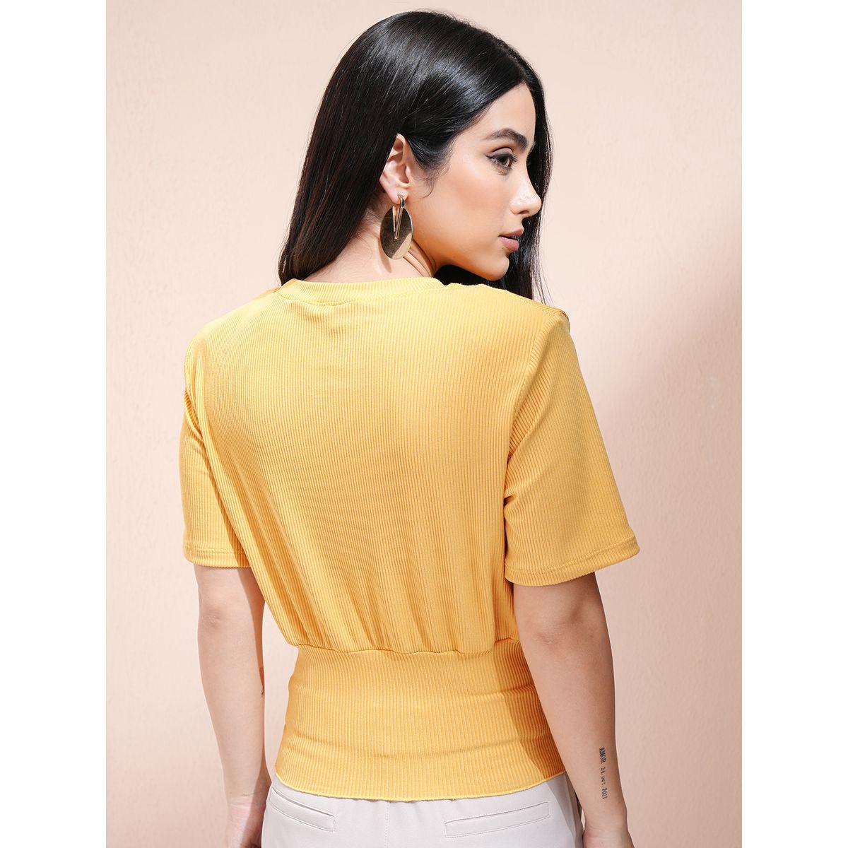 بلوزة بتفاصيل مضلعة وياقة دائرية طوكيو توكيز × ستايلي-women-clothing-shirtsandblouses-blouses-image-3