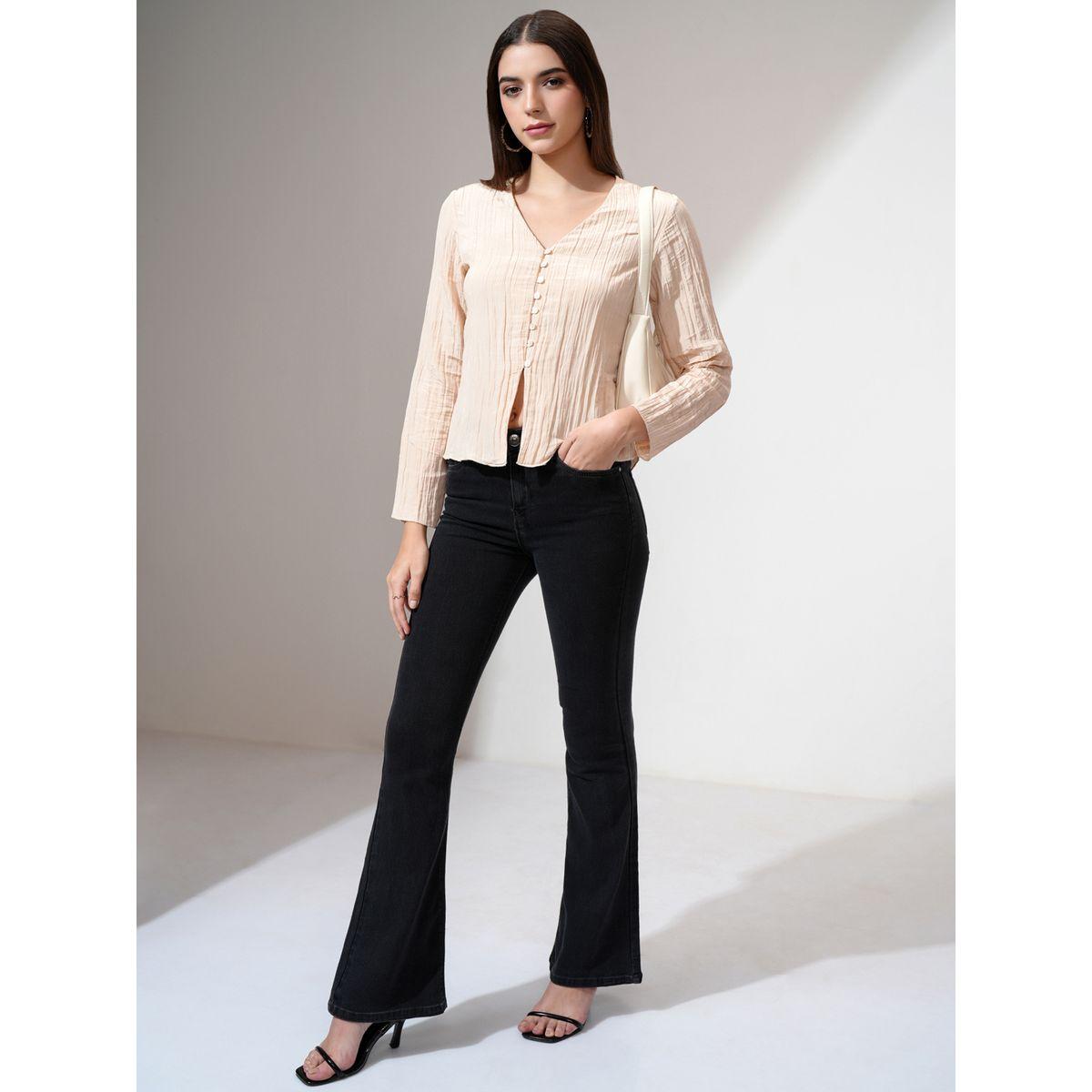 بلوزة بأزرار وتفاصيل بارزة الملمس طوكيو توكيز × ستايلي-women-clothing-shirtsandblouses-blouses-image-2