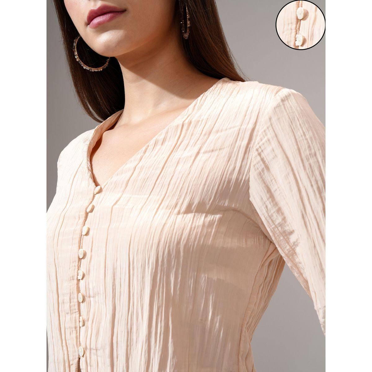 بلوزة بأزرار وتفاصيل بارزة الملمس طوكيو توكيز × ستايلي-women-clothing-shirtsandblouses-blouses-image-5