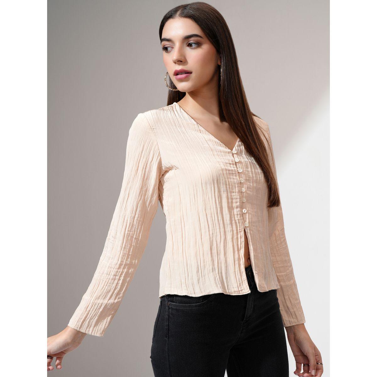 بلوزة بأزرار وتفاصيل بارزة الملمس طوكيو توكيز × ستايلي-women-clothing-shirtsandblouses-blouses-image-6