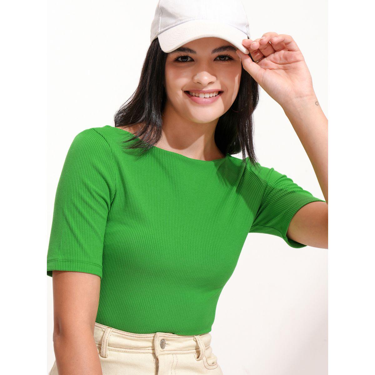 Tokyo Talkies X Styli Solid Regular Fit Boat Neck Top-women-clothing-shirtsandblouses-blouses-image-1