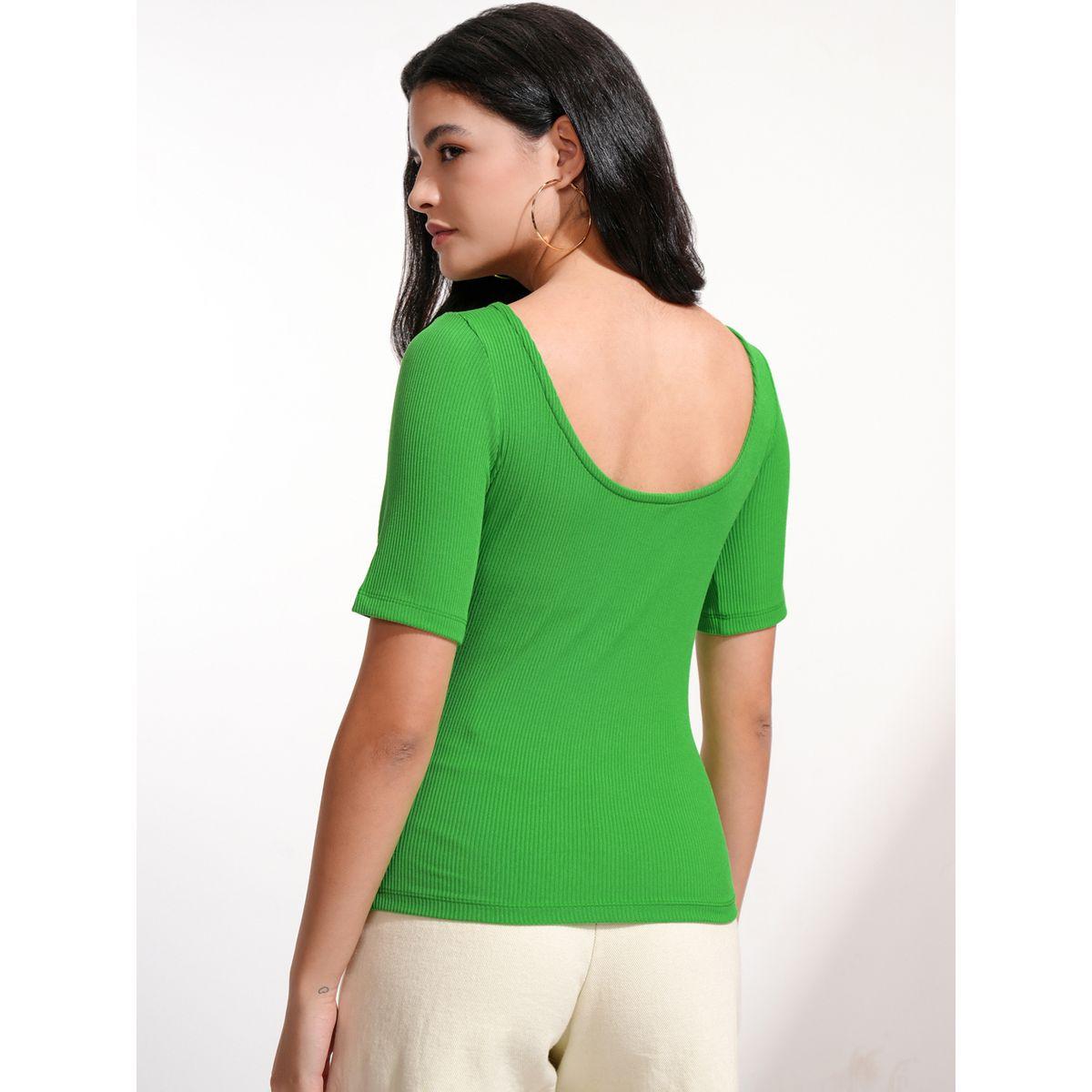 Tokyo Talkies X Styli Solid Regular Fit Boat Neck Top-women-clothing-shirtsandblouses-blouses-image-3