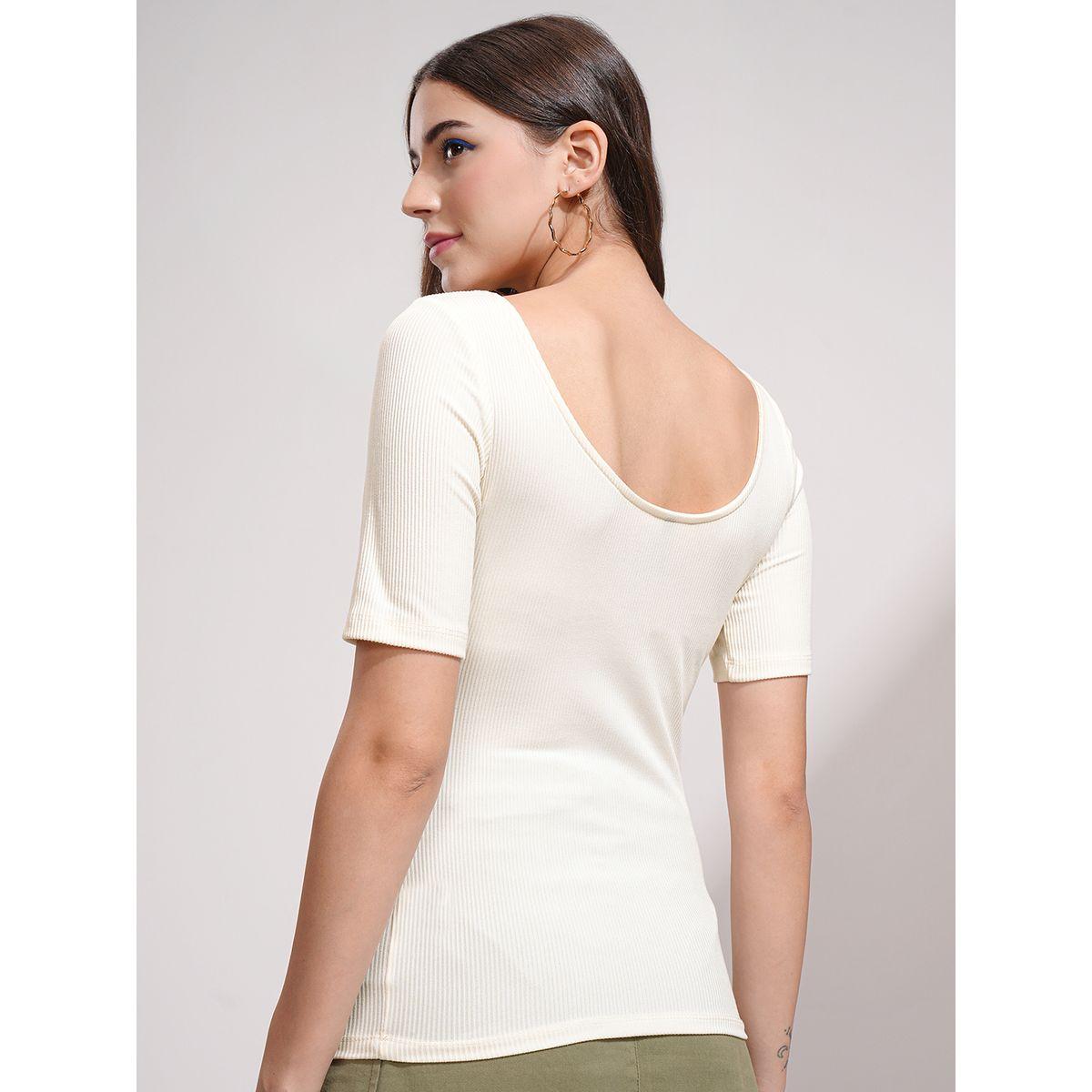 Tokyo Talkies X Styli Solid Regular Fit Boat Neck Top-women-clothing-shirtsandblouses-blouses-image-3