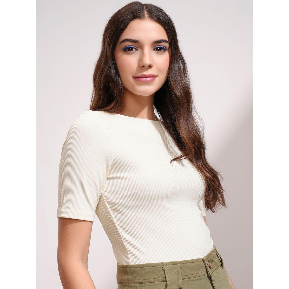 Tokyo Talkies X Styli Solid Regular Fit Boat Neck Top-women-clothing-shirtsandblouses-blouses-image-6