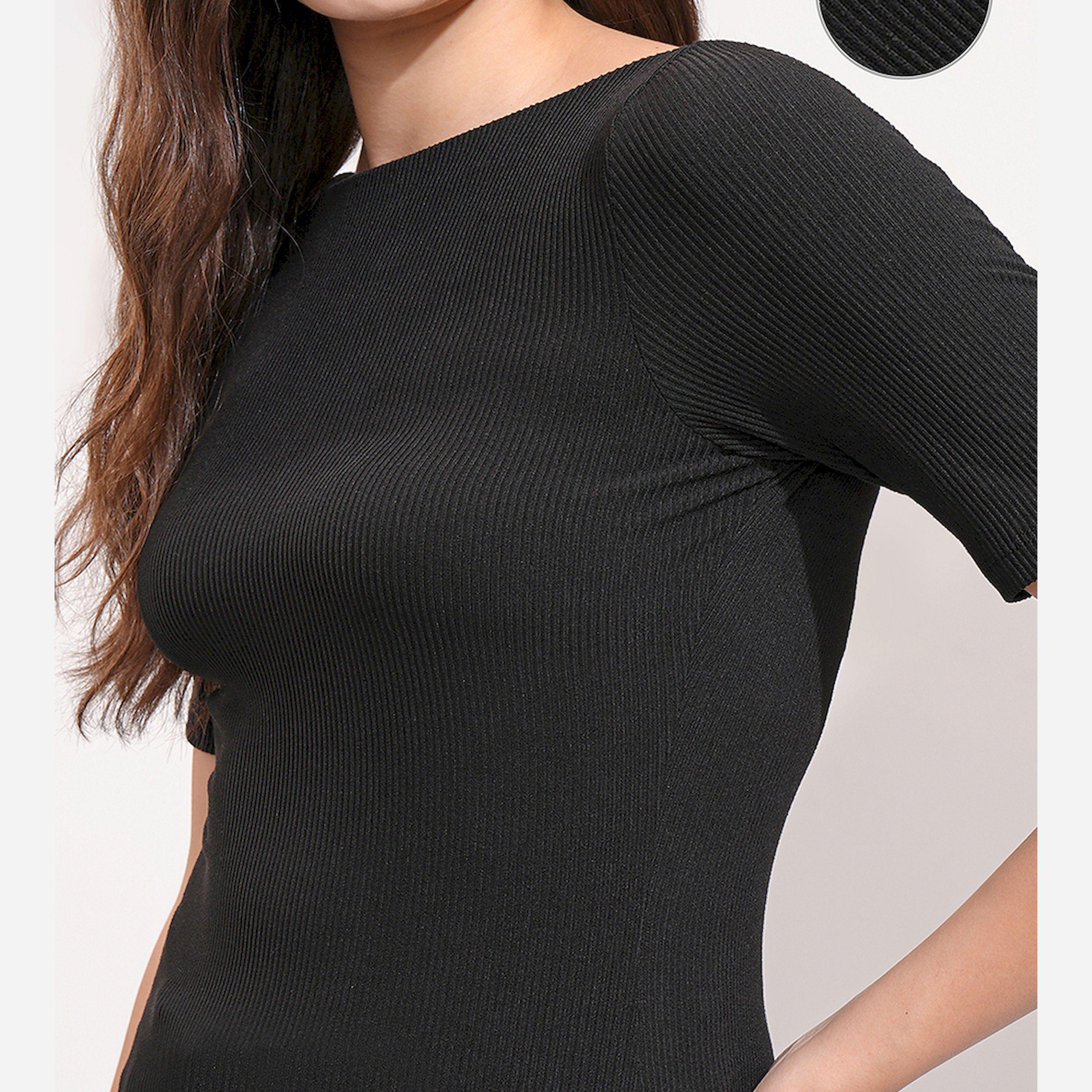 Tokyo Talkies X Styli Solid Regular Fit Boat Neck Top-women-clothing-shirtsandblouses-blouses-image-7