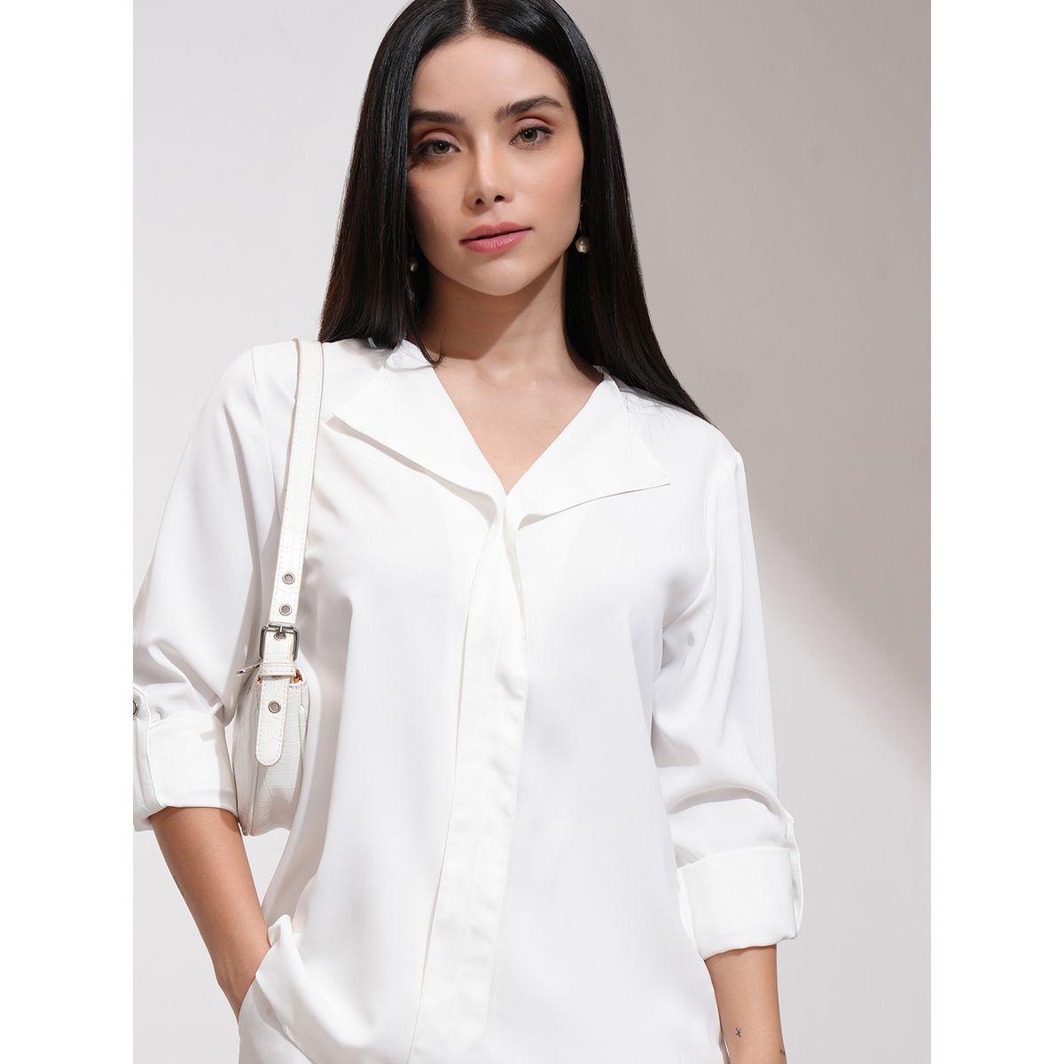 بلوزة سادة بقصة عادية طوكيو توكيز × ستايلي-women-clothing-shirtsandblouses-blouses-image-1