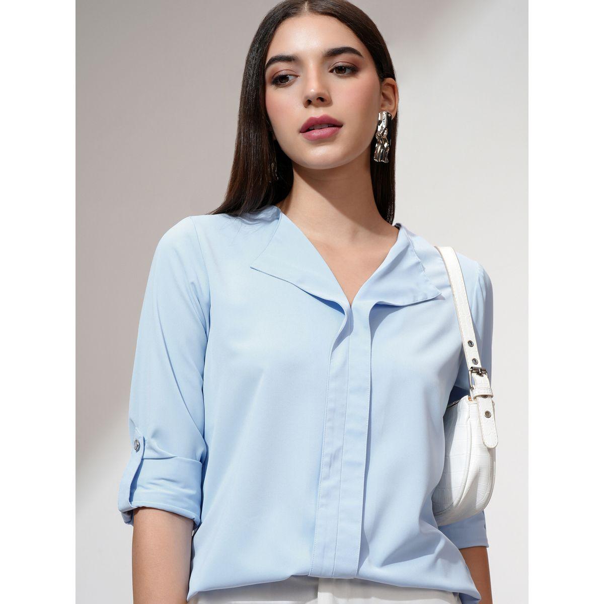 بلوزة سادة بقصة عادية طوكيو توكيز × ستايلي-women-clothing-shirtsandblouses-blouses-image-6