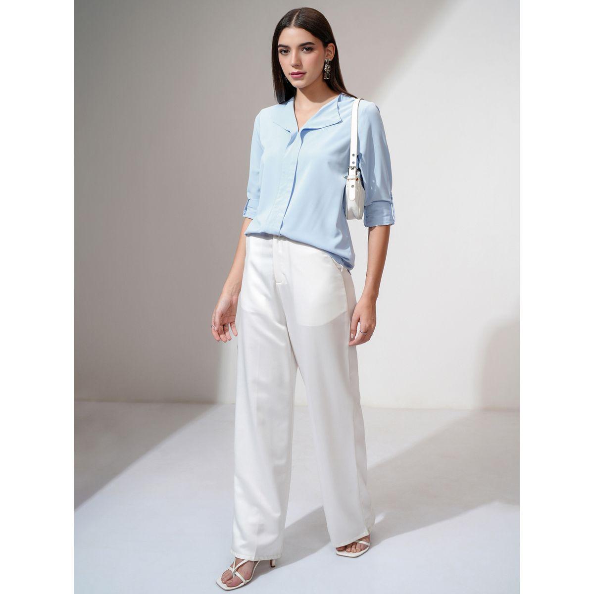 بلوزة سادة بقصة عادية طوكيو توكيز × ستايلي-women-clothing-shirtsandblouses-blouses-image-5