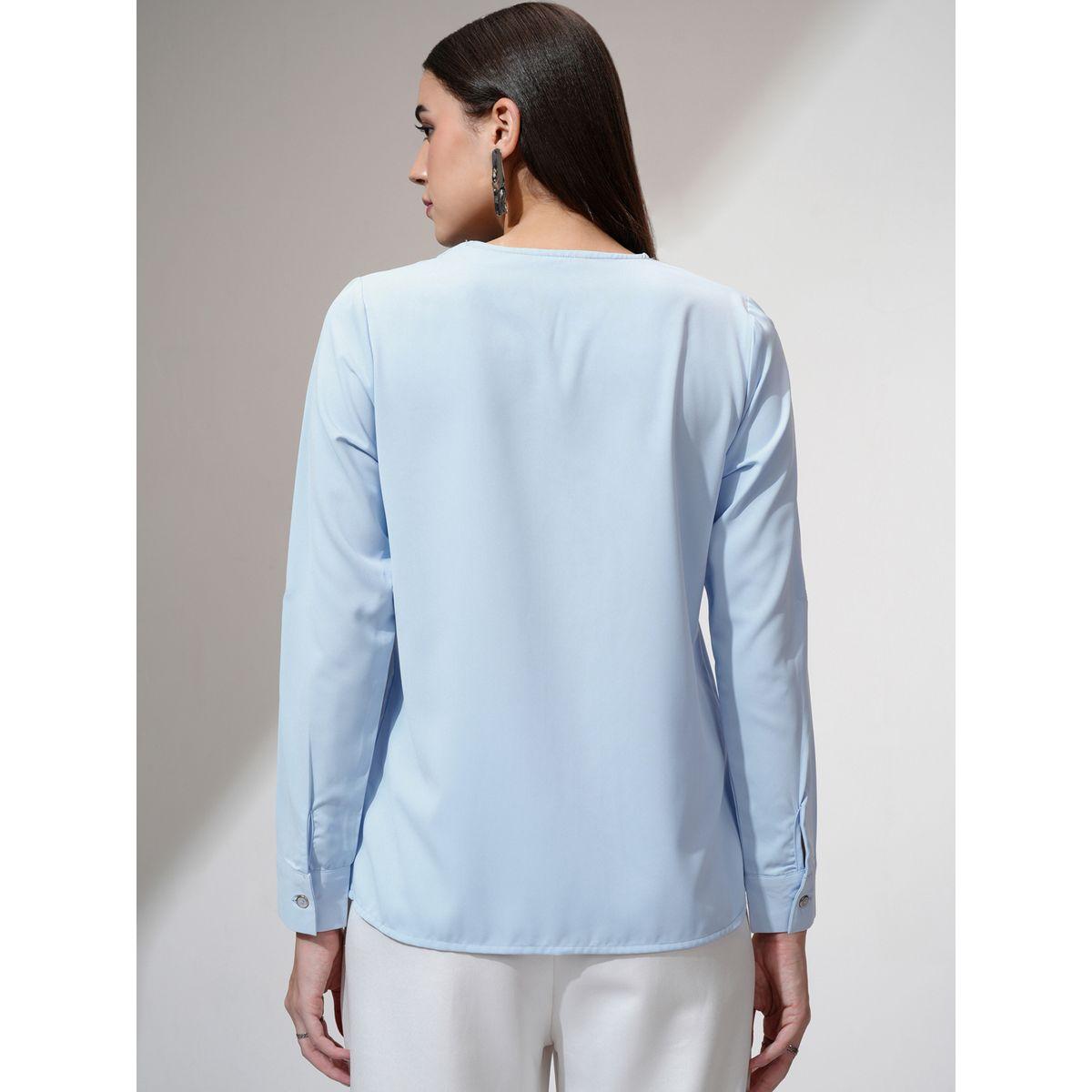 بلوزة سادة بقصة عادية طوكيو توكيز × ستايلي-women-clothing-shirtsandblouses-blouses-image-4