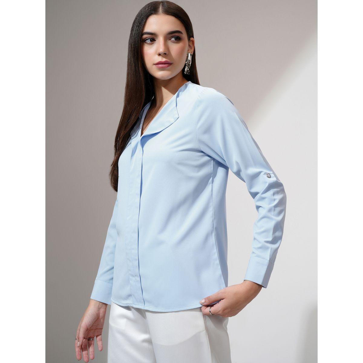بلوزة سادة بقصة عادية طوكيو توكيز × ستايلي-women-clothing-shirtsandblouses-blouses-image-3