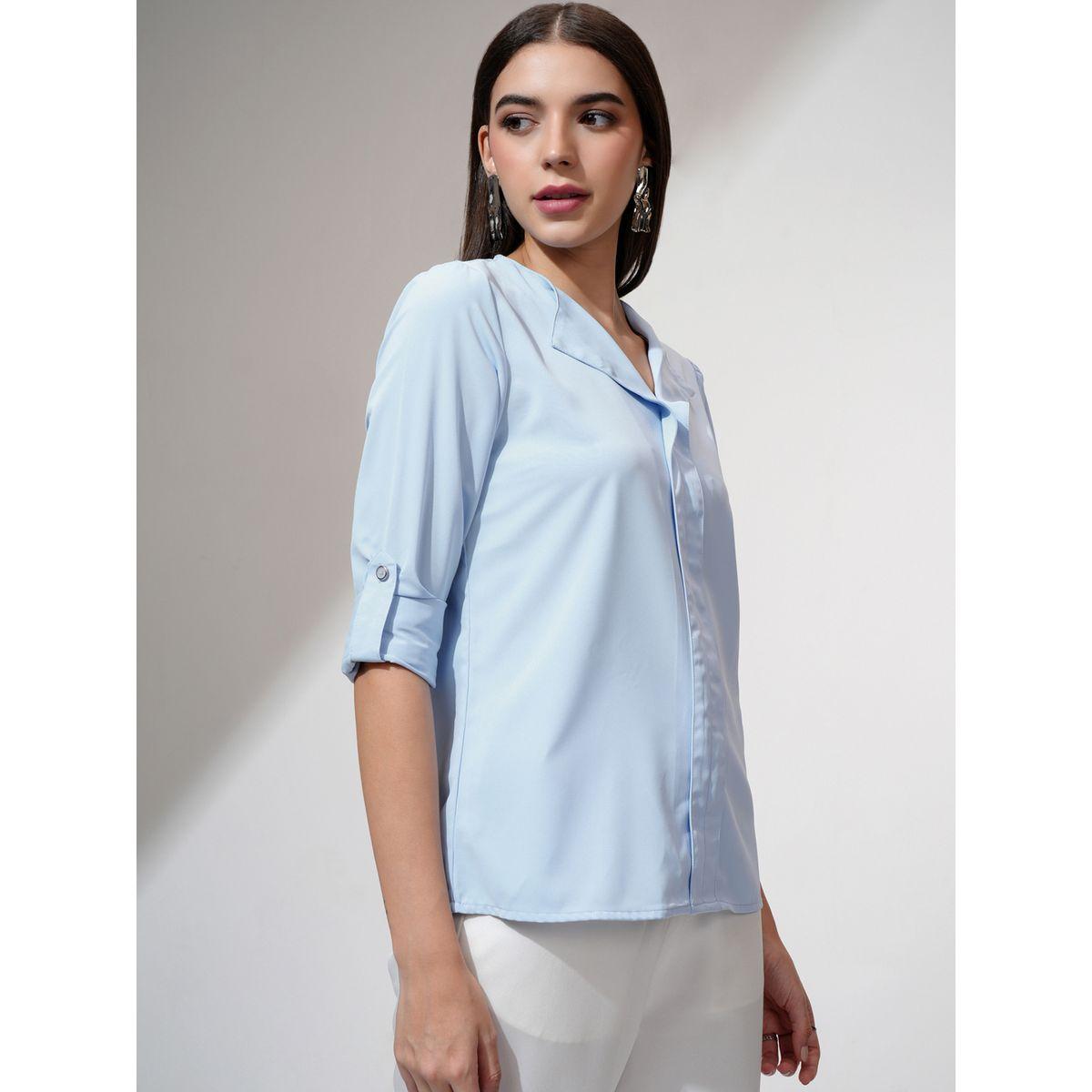 بلوزة سادة بقصة عادية طوكيو توكيز × ستايلي-women-clothing-shirtsandblouses-blouses-image-1