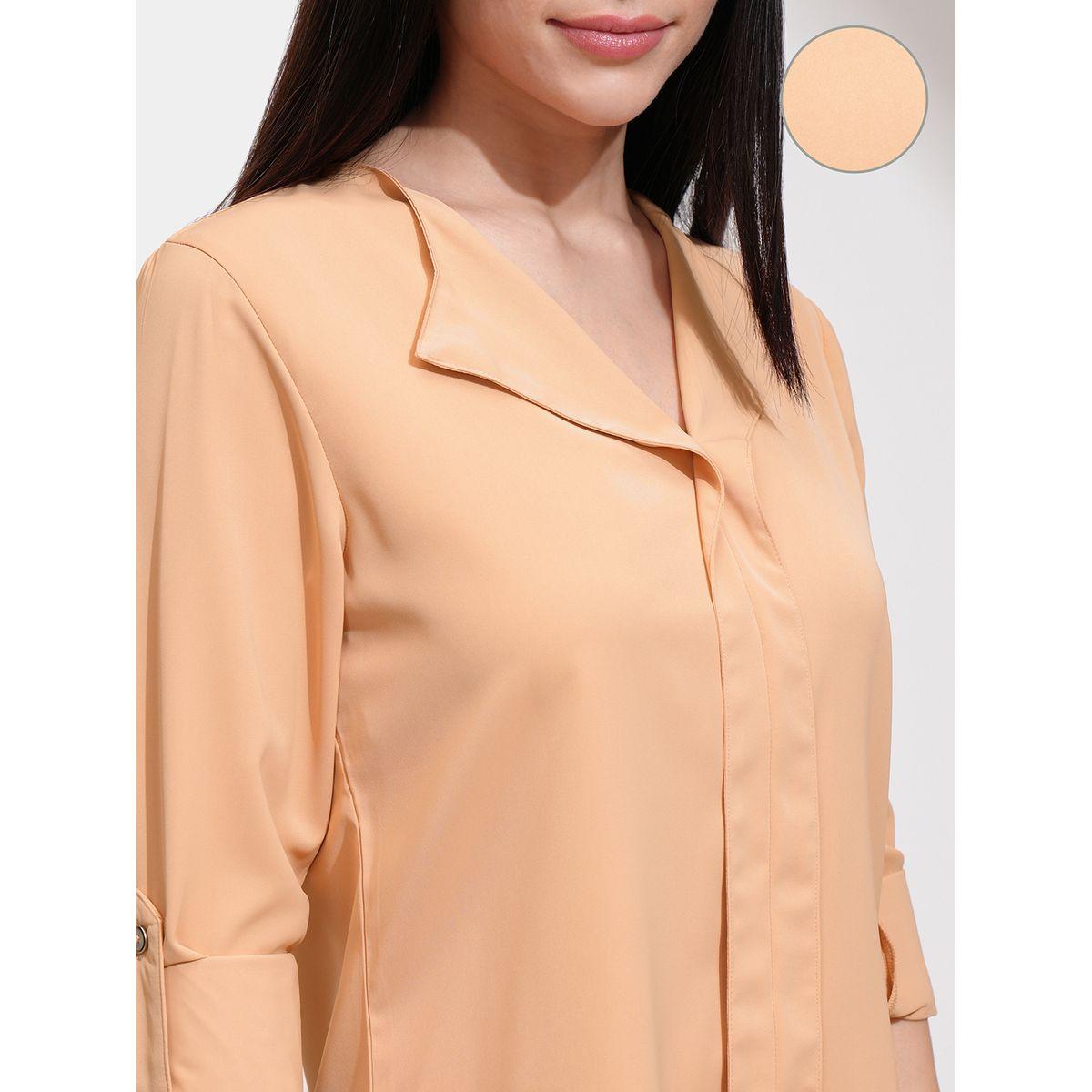 Tokyo Talkies X Styli Solid Regular Fit V-Neck Top-women-clothing-shirtsandblouses-blouses-image-5