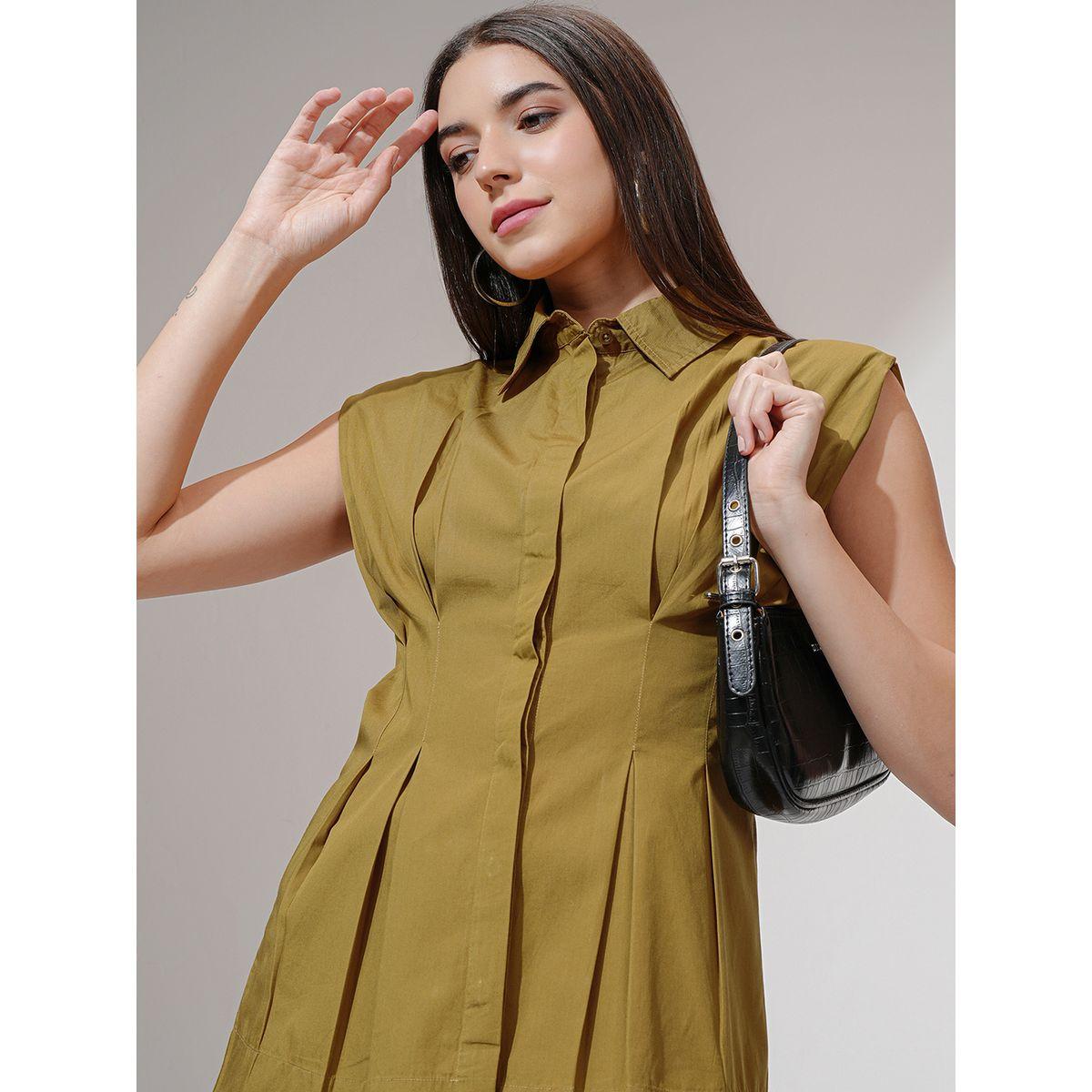 بلوزة طويلة بدون أكمام مع تفاصيل محزوزة طوكيو توكيز × ستايلي-women-clothing-shirtsandblouses-blouses-image-1