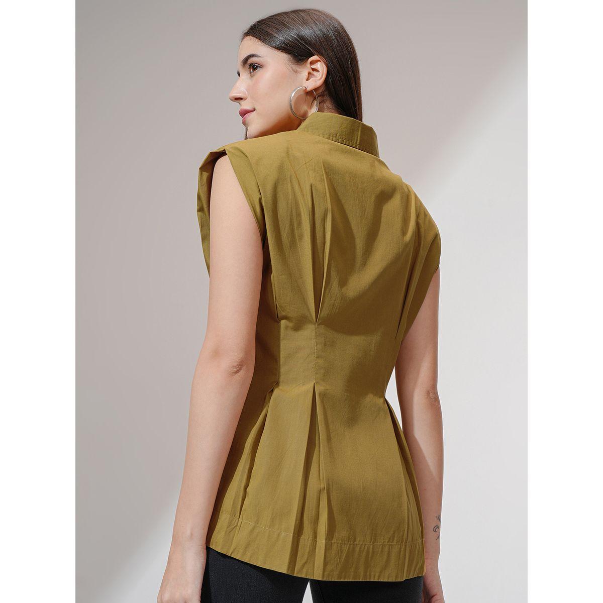بلوزة طويلة بدون أكمام مع تفاصيل محزوزة طوكيو توكيز × ستايلي-women-clothing-shirtsandblouses-blouses-image-3