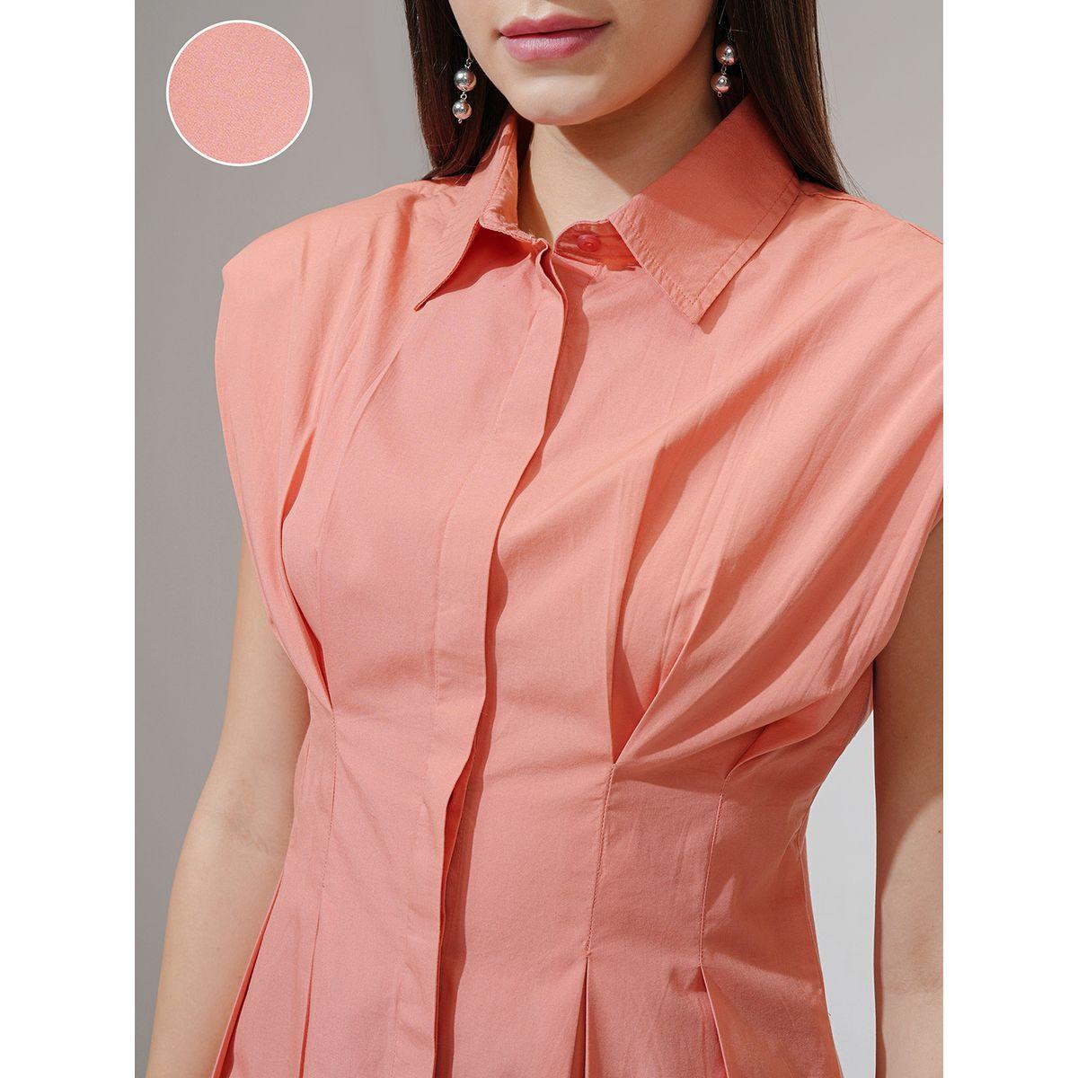بلوزة طويلة بدون أكمام مع تفاصيل محزوزة طوكيو توكيز × ستايلي-women-clothing-shirtsandblouses-blouses-image-5