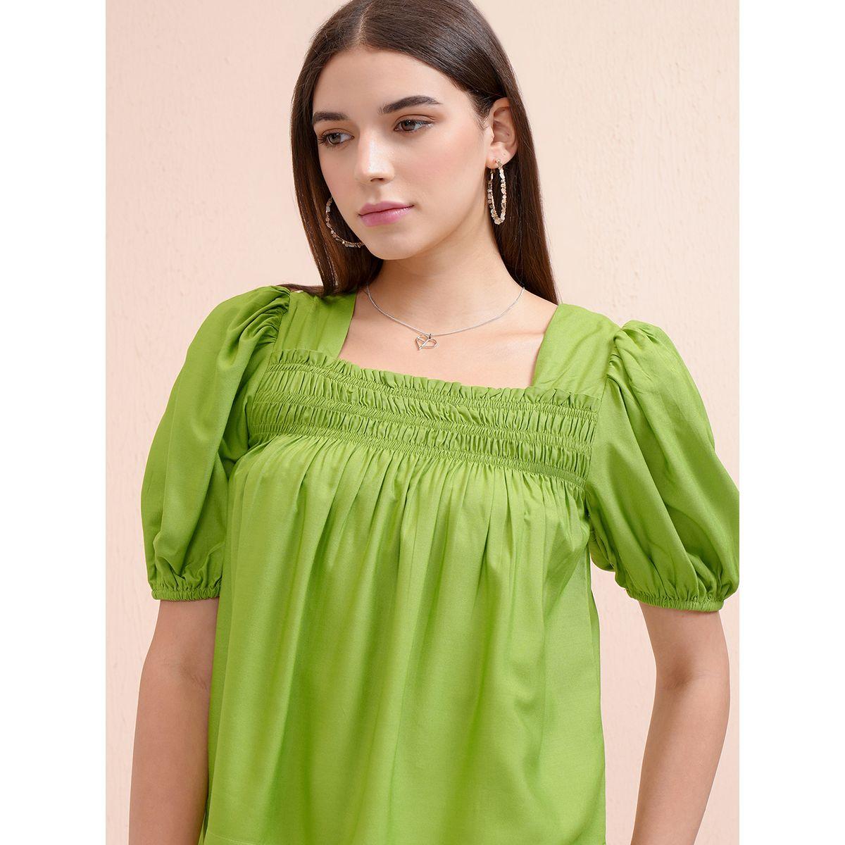 بلوزة بأكتاف منفوخة مع تفاصيل بارزة الملمس طوكيو توكيز × ستايلي-women-clothing-shirtsandblouses-blouses-image-1