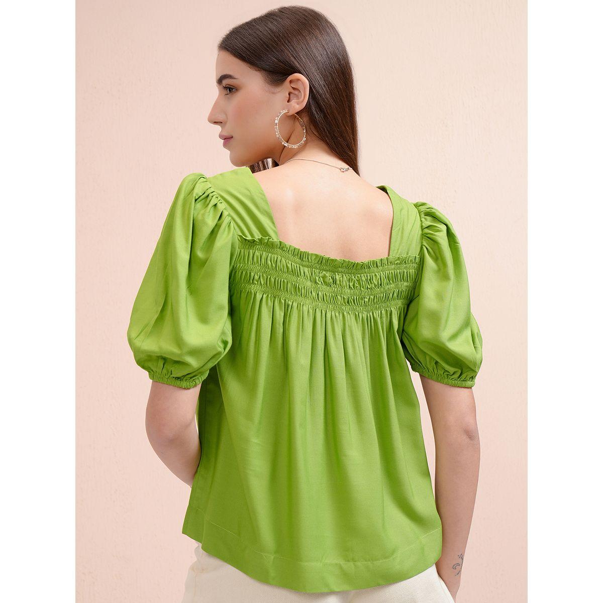 بلوزة بأكتاف منفوخة مع تفاصيل بارزة الملمس طوكيو توكيز × ستايلي-women-clothing-shirtsandblouses-blouses-image-3