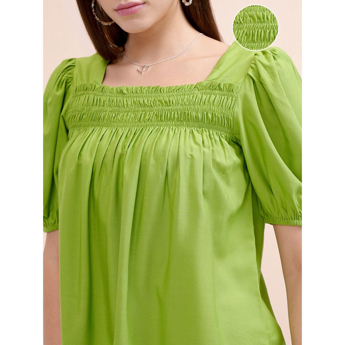بلوزة بأكتاف منفوخة مع تفاصيل بارزة الملمس طوكيو توكيز × ستايلي-women-clothing-shirtsandblouses-blouses-image-5