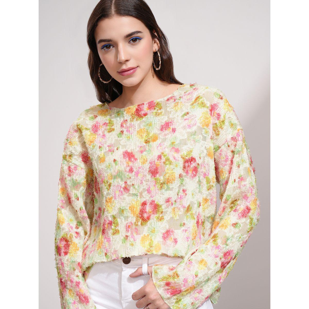 Tokyo Talkies X Styli All-Over Print Dropped Shoulder Boxy Top-women-clothing-shirtsandblouses-blouses-image-1