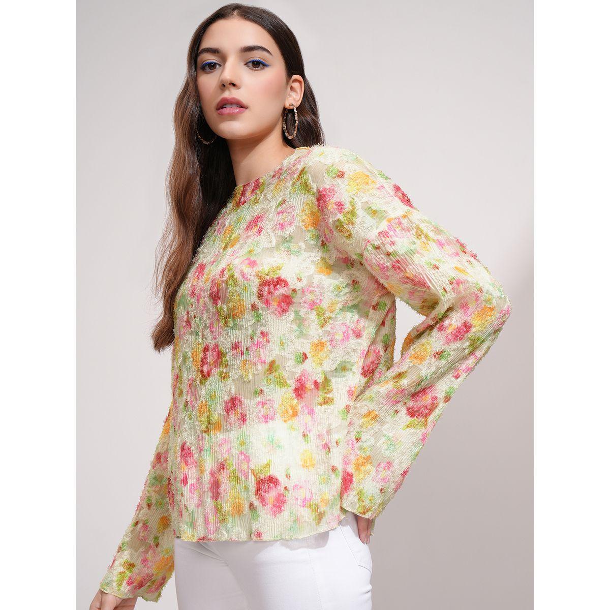 Tokyo Talkies X Styli All-Over Print Dropped Shoulder Boxy Top-women-clothing-shirtsandblouses-blouses-image-4