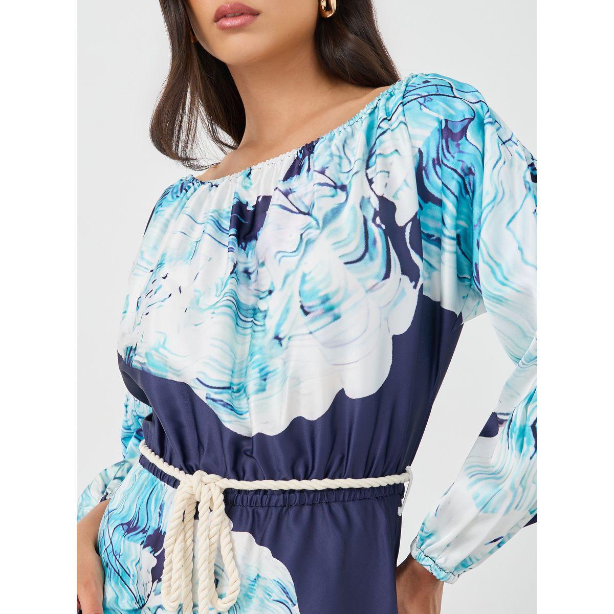 فستان طويل بحافة ميرميد وأكمام بالون-women-clothing-dresses-image-4
