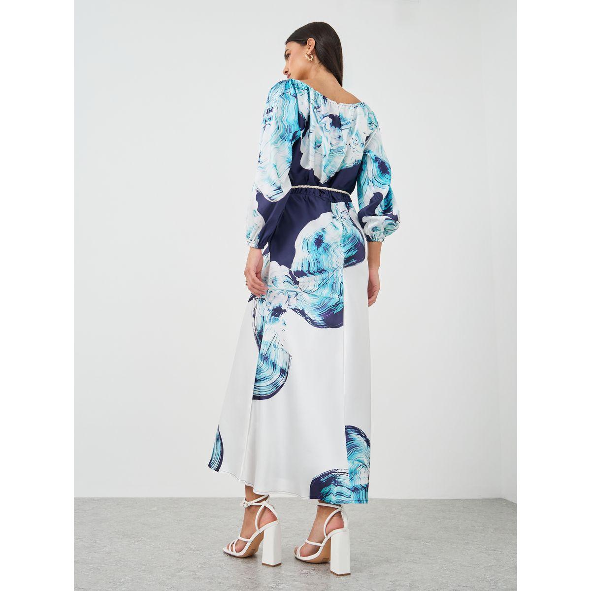 Styli Printed Balloon Sleeves Mermaid Hem Maxi Dress-women-clothing-dresses-image-5