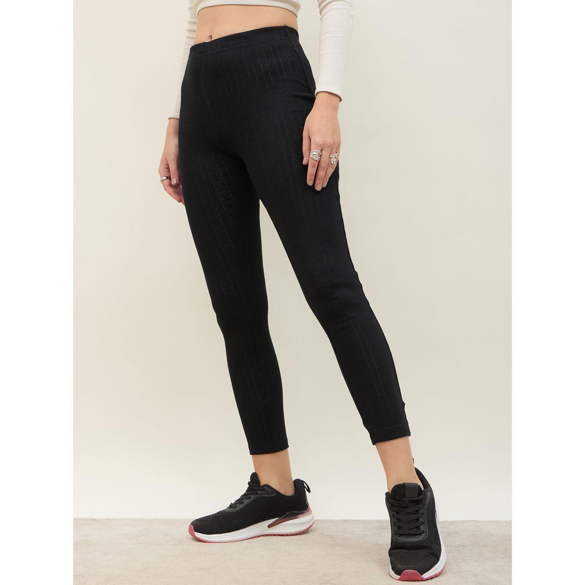 ليقنز مضلع بطول الكاحل ونقشة بوينتيل-women-clothing-bottoms-leggings-image-3