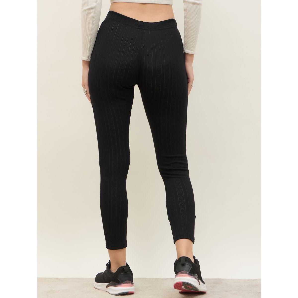 ليقنز مضلع بطول الكاحل ونقشة بوينتيل-women-clothing-bottoms-leggings-image-5