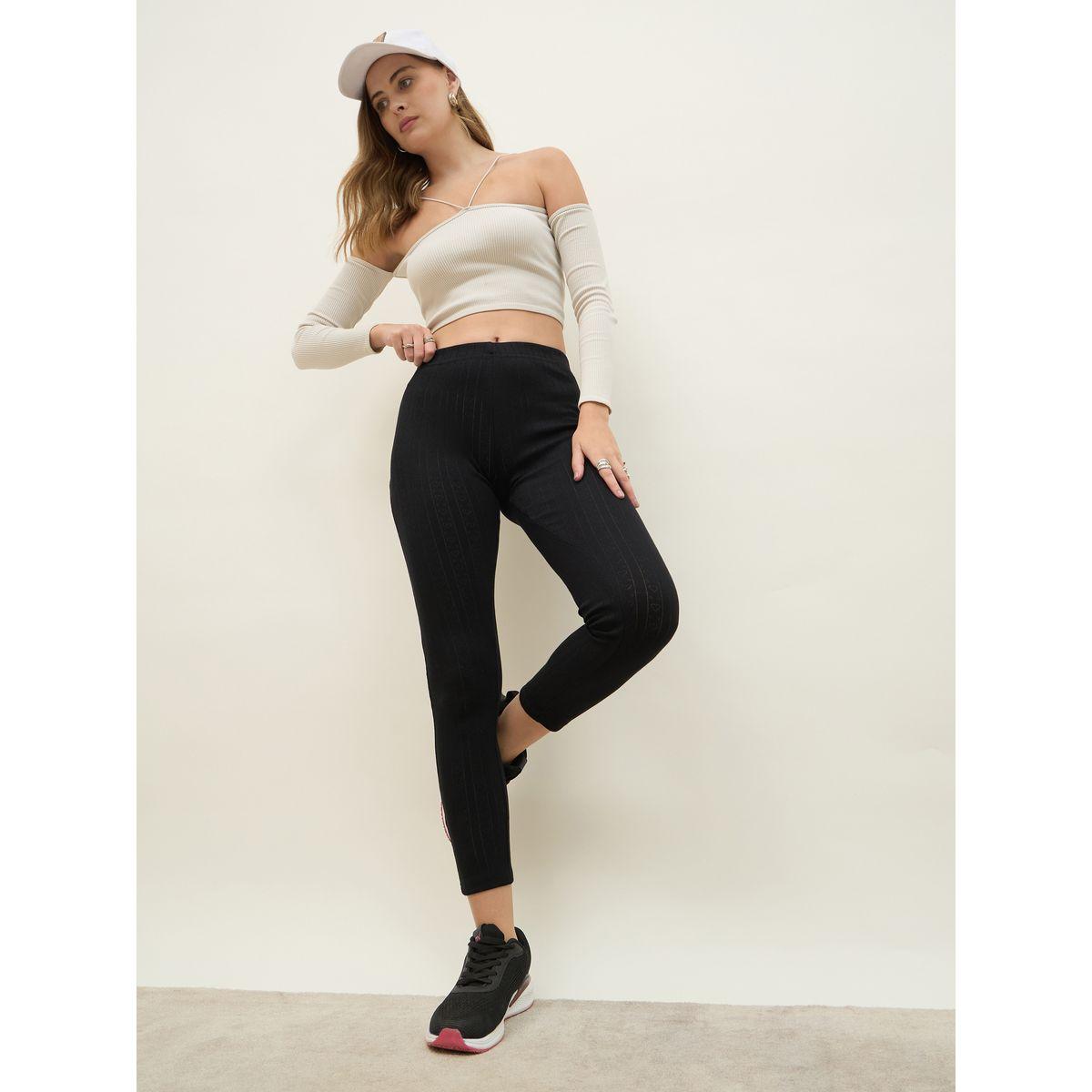 Styli Pointelle Ribbed Ankle Length Leggings-women-clothing-bottoms-leggings-image-6