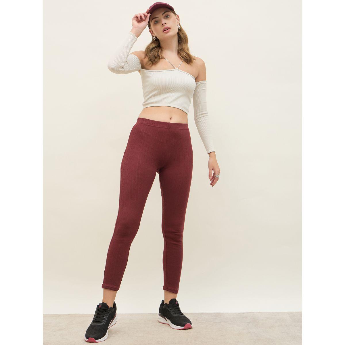 Styli Pointelle Ribbed Ankle Length Leggings-women-clothing-bottoms-leggings-image-1
