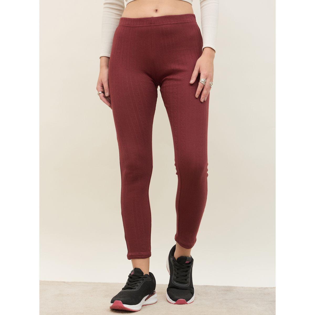 ليقنز مضلع بطول الكاحل ونقشة بوينتيل-women-clothing-bottoms-leggings-image-2