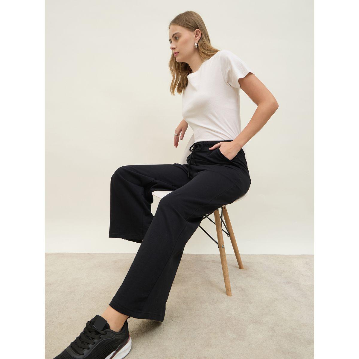 Styli Solid Straight Leg Joggers with Drawstring-women-clothing-bottoms-joggers-image-6