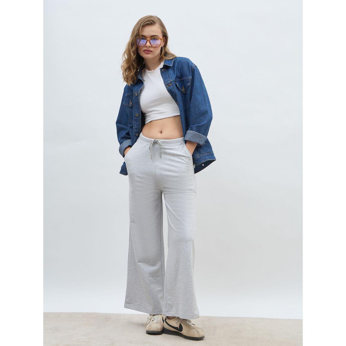 Styli Solid Straight Leg Joggers with Drawstring-women-clothing-bottoms-joggers-image-1
